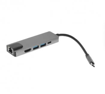 Док-станция для ноутбука iOpen <ACU435M> Кабель-адаптер USB-C -> HDMI+RJ45+PD+2xUSB3.0