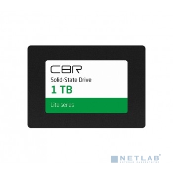 Твердотельный накопитель (SSD) CBR SSD-001TB-2.5-LT22, внутренний, серия "Lite", 1024 GB, 2.5", SATA III 6 Gbit/s, SM2259XT, 3D TLC NAND, R/W speed up