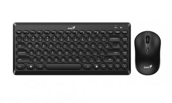 Комплект клавиатура + мышь беспроводной Genius LuxeMate Q8000 (клавиатура LuxeMate Q8000/k + мышь LuxeMate Q8000/m ), Black