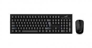 Комплект клавиатура + мышь беспроводной Genius Smart KM-8101 (клавиатура KM-8101/k и мышь NX-7020), Black