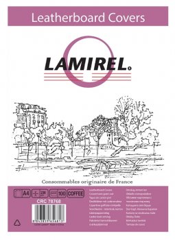 Обложка LA-78768 Lamirel Delta A4, картонная, с тиснением под кожу , цвет: кофейный 230г/м?, 100шт