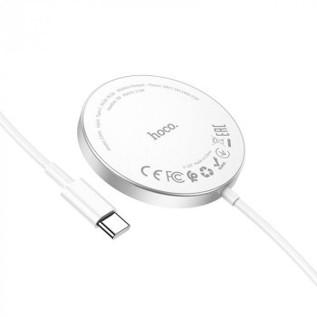 Беспроводное зарядное устройство HOCO CW41 Delight 3 в 1, поддержка Magsafe, 15W, белый 6931474777089