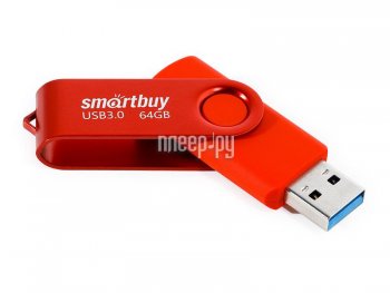 Накопитель USB SmartBuy Twist <SB064GB3TWR> USB3.0 Flash Drive 64Gb (RTL)