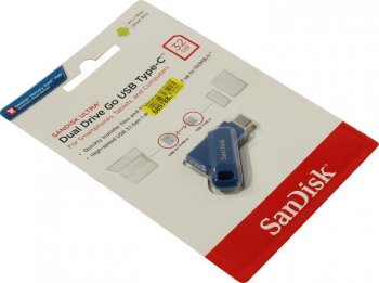 Накопитель USB SanDisk Ultra Dual Drive Go <SDDDC3-032G-G46NB> USB3.1/USB-C OTG Flash Drive 32Gb (RTL)