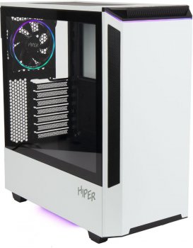 Корпус Hiper PW81 белый без БП ATX 4x120mm 2xUSB2.0 2xUSB3.0 audio bott PSU
