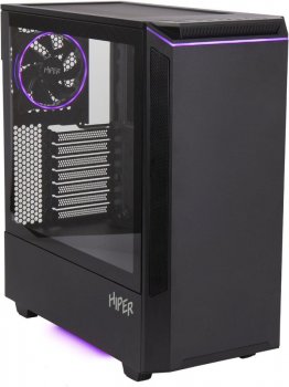Корпус Hiper PB81 черный без БП ATX 4x120mm 2xUSB2.0 2xUSB3.0 audio bott PSU