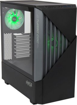 Корпус Hiper CC BG черный без БП ATX 2x120mm 2x140mm 2xUSB3.0 audio bott PSU