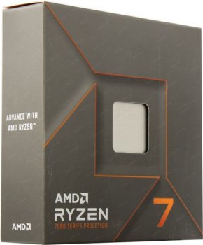 Процессор AMD Ryzen 7 7700X, SocketAM5, BOX (без кулера), 8 x 4.5 ГГц, AMD Radeon Graphics, TDP 105 Вт