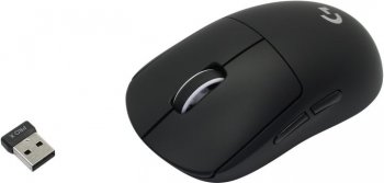 Мышь беспроводная Logitech PRO X SUPERLIGHT Black Wireless Gaming Mouse <910-005884> (RTL) USB 5btn+Roll,