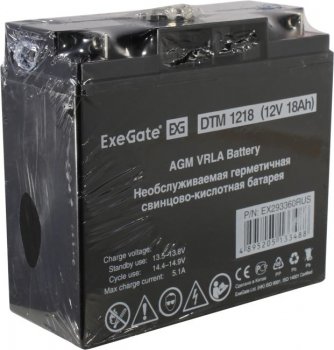 Аккумулятор для ИБП Exegate DTM 1218 (12V, 18Ah) <EX293360RUS>