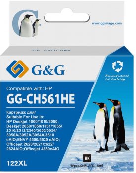 Картридж G&G GG-CH561HE (№122XL) Black для HP DJ 1000/1050A/2000/2050A/2054A/3000/3050A/3052A/3054A