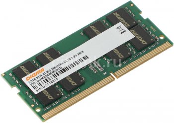 Оперативная память для ноутбуков 32Gb 2666MHz Digma DGMAS42666032D RTL PC4-21300 CL19 SO-DIMM 260-pin 1.2В dual rank