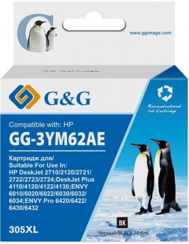 Картридж G&G GG-3YM62AE 305XL черный (10.6мл) для HP DeskJet 2320/2710/2720/2300