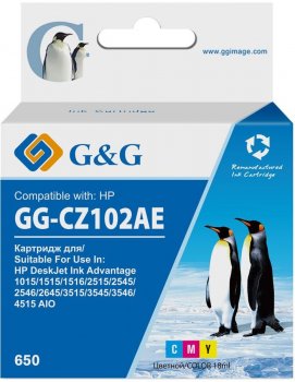 Картридж G&G GG-CZ102AE 650 многоцветный (18мл) для HP DeskJet 1010/10151515/1516