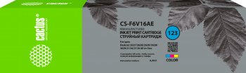 Картридж Cactus CS-F6V16AE №123 многоцветный (9мл) для HP HP DeskJet 2130