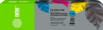Картридж Cactus CS-F6V17AE №123 черный (6мл) для HP HP DeskJet 2130