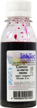 [NEW] Чернила InkTec <GI-490/790 Magenta 100мл> для Canon GI-490/790/890/990