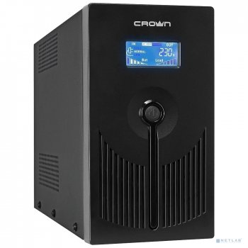 Источник бесперебойного питания CROWN CMU-SP800EURO LCD {800VA\450W, корпус металл, 1x12V/9AH, розетки 3*EURO+1*IEC С13, AVR, 1*порт RJ-11, 1*порт