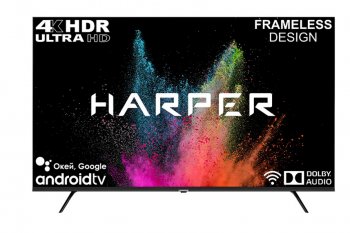 Телевизор-LCD [NEW] 55" HARPER 55U770TS (3840x2160, HDMI, LAN, WiFi, BT, USB, DVB-T2, SmartTV)