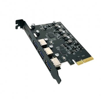 Контроллер Espada <PCIeU3.2Gen2> (RTL) PCI-Ex4, USB3.2-C, 2 port-ext/USB3.0, 3 port-ext