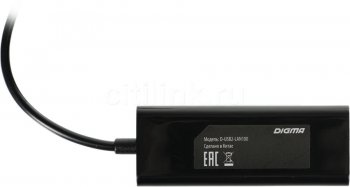 Сетевая карта внешняя Fast Ethernet Digma D-USB2-LAN100 USB 2.0 (упак.:1шт)