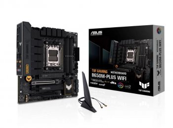 Материнская плата ASUS TUF GAMING B650M-PLUS WIFI AM5 micro-ATX 4xDDR5 2xPCIEx16 PCIEx1 2xM.2 HDMI DP 2.5GLAN WIFI (90MB1BF0-M0EAY0)