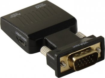 Переходник VCOM <CA337A> VGA to HDMI Converter (VGA(15M)+audio--> HDMI (F)) (питание microUSB)