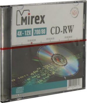 Диск CD-RW [NEW] W Disc Mirex 700Mb 4-12x <202318>