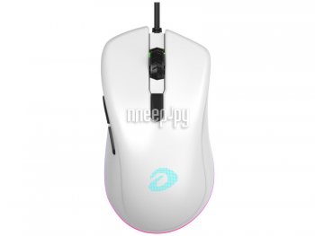 Мышь проводная Dareu EM908 White (белый), DPI 600-10000, подсветка RGB, USB кабель 1,8м, размер 122.36x66.79x39.83мм