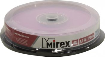 Диск DVD+RW Disc Mirex 4.7Gb 4x <уп. 10 шт> на шпинделе <202639>