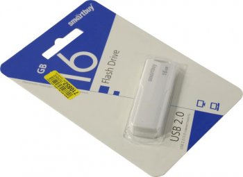 Накопитель USB SmartBuy Clue <SB16GBCLU-W> USB2.0 Flash Drive 16Gb (RTL)