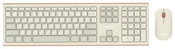 Комплект клавиатура + мышь Acer OCC200 клав:бежевый/коричневый мышь:бежевый/коричневый USB беспроводная slim Multimedia (ZL.ACCEE.004)