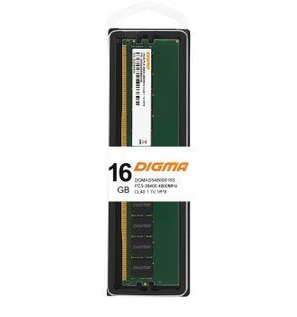 Оперативная память DDR5 16Gb 4800MHz Digma DGMAD54800016S RTL PC5-38400 CL40 DIMM 288-pin 1.1В single rank