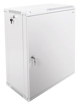 Шкаф коммутационный ЦМО ШРН-ЭКОНОМ (ШРН-Э-15.350.1) настенный 15U 600x350мм пер.дв.металл задн.дв.стал.лист 85кг серый 300мм 18.09кг 180град. 742мм ст
