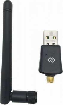 Адаптер беспроводной связи WiFi Digma DWA-N300E N300 USB 2.0 (ант.внеш.съем) 1ант. (упак.:1шт)