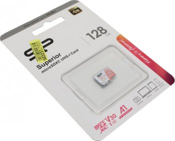 Карта памяти [NEW] Silicon Power <SP128GBSTXDV3V20> microSDXC Memory Card 128Gb UHS-I U3 V30 A1