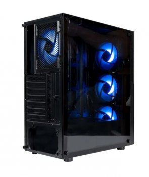 Корпус ATX Eurocase A85 4ARGB черный без БП закаленное стекло USB 3.0