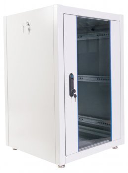 Шкаф коммутационный ЦМО (ШТК-Э-18.6.8-13АА) напольный 18U 600x800мм пер.дв.стекл металл 2 бок.пан. направл.под закл.гайки 540кг серый 715мм 50кг 180гр