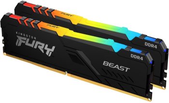 Оперативная память Kingston FURY Beast Black RGB [KF556C40BBAK2-64] 64 ГБ
