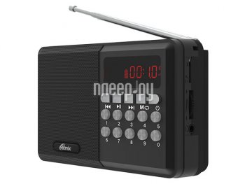 Радиоприемник Ritmix <RPR-001 Black> (FM, USB, microSD, Li-Ion)