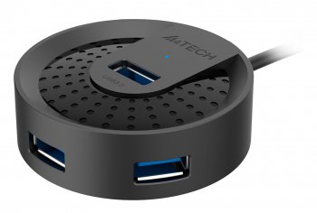 Концентратор USB 3.0 A4Tech HUB-30 4порт. черный