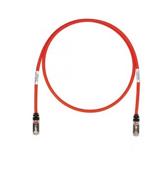 Кабель SFTP Panduit STP6X5MRD S/FTP вилка RJ-45-вилка RJ-45 кат.6А 5м красный CM/LSZH