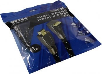 Кабель Wize <WAVC-HDMIRA-1M> HDMI to HDMI (19M -19M) 1м ver2.0 <139535>