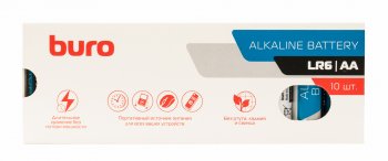 Батарейка Buro Alkaline LR6 AA (10шт) коробка