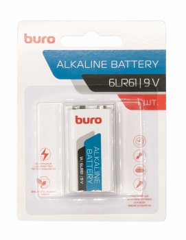 Батарейка Buro Alkaline 6LR61 9V (1шт) блистер