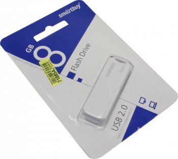 Накопитель USB SmartBuy Clue <SB8GBCLU-W> USB2.0 Flash Drive 8Gb (RTL)