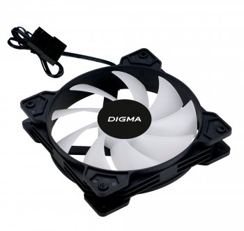 Вентилятор Digma DFAN-FRGB1 RGB 120x120x25mm черный 3-pin 4-pin (Molex)23dB 125gr Ret