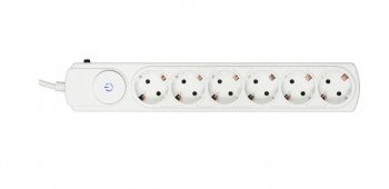 Сетевой фильтр Ippon BK-6-EU-5-16-W 5м (6 розеток) белый (коробка)