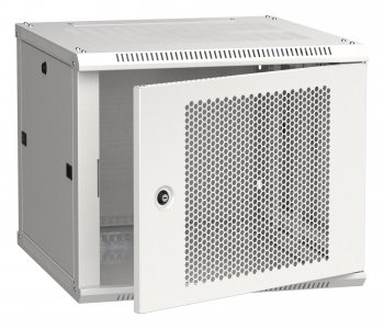 Шкаф коммутационный ITK Linea W (LWR3-09U66-PF) настенный 9U 600x600мм пер.дв.перфор. 2 бок.пан. направл.под закл.гайки 90кг серый 500мм 200град. 500м