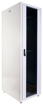 Шкаф коммутационный ЦМО (ШТК-Э-42.6.6-13АА) напольный 42U 600x600мм пер.дв.стекл металл 2 бок.пан. направл.под закл.гайки 710кг серый 515мм 77кг 180гр